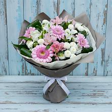 Букет цветов из:  Герберы, Альстромерии и Хризантемы #REPLACE_PRED# Алексеевке Белгородской области