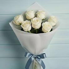 Букет 7 Белых роз Эдлесс Лав в Алексеевке Белгородской области
