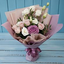 Букет цветов из:  Розы и Лизиантусы в Алексеевке Белгородской области
