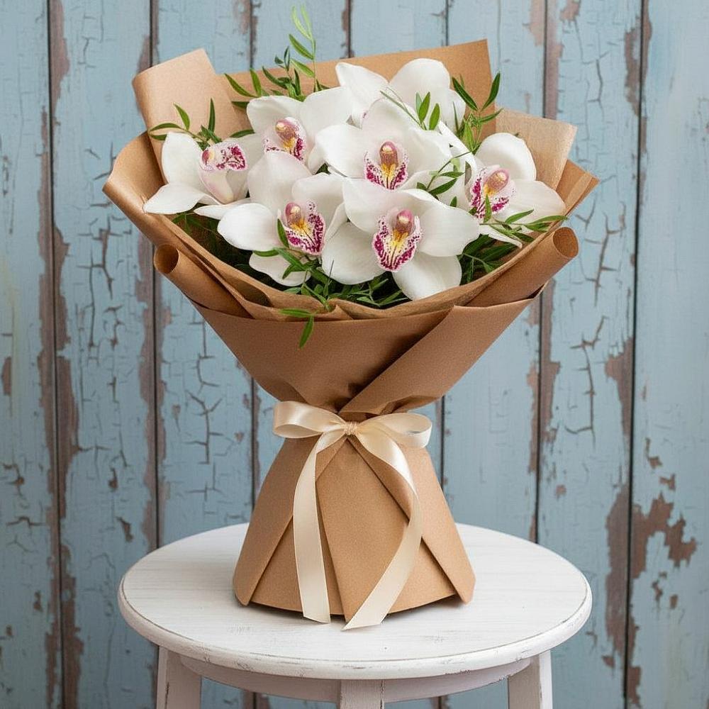 Букет цветов из: Орхидеи и Розы в Алексеевке Белгородской области