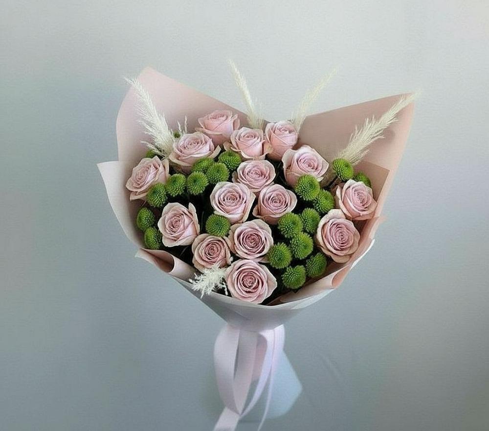 Букет цветов из: Розы и Хризантемы в Алексеевке Белгородской области