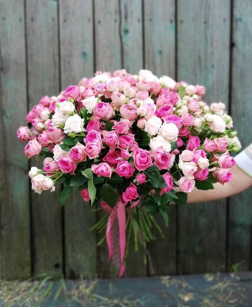 Букет Розовые кустовые розы Натали и Лав Лидия в Алексеевке Белгородской области