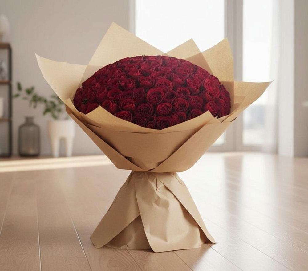 Букет 101 Красная роза в Алексеевке Белгородской области