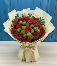 Букет цветов из:  Розы и Хризантемы в Алексеевке Белгородской области