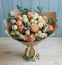 Букет цветов из:  Альстромерии и Розы в Алексеевке Белгородской области