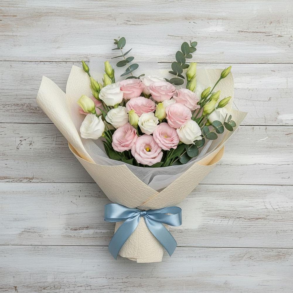 Букет цветов из: Лизиантусы в Алексеевке Белгородской области